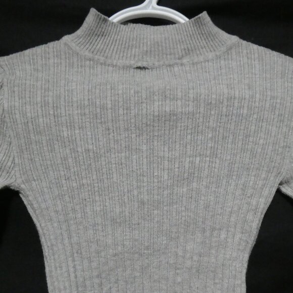 PRIMARK | size 4 | Grey Mock Neck Long Sleeve Knit Sweater - Picture 4 of 15